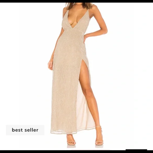 superdown | Dresses | High Slit Champagne Shimmer Maxi Dress | Poshmark superdown | Dresses | High Slit Champagne Shimmer Maxi Dress | Poshmark